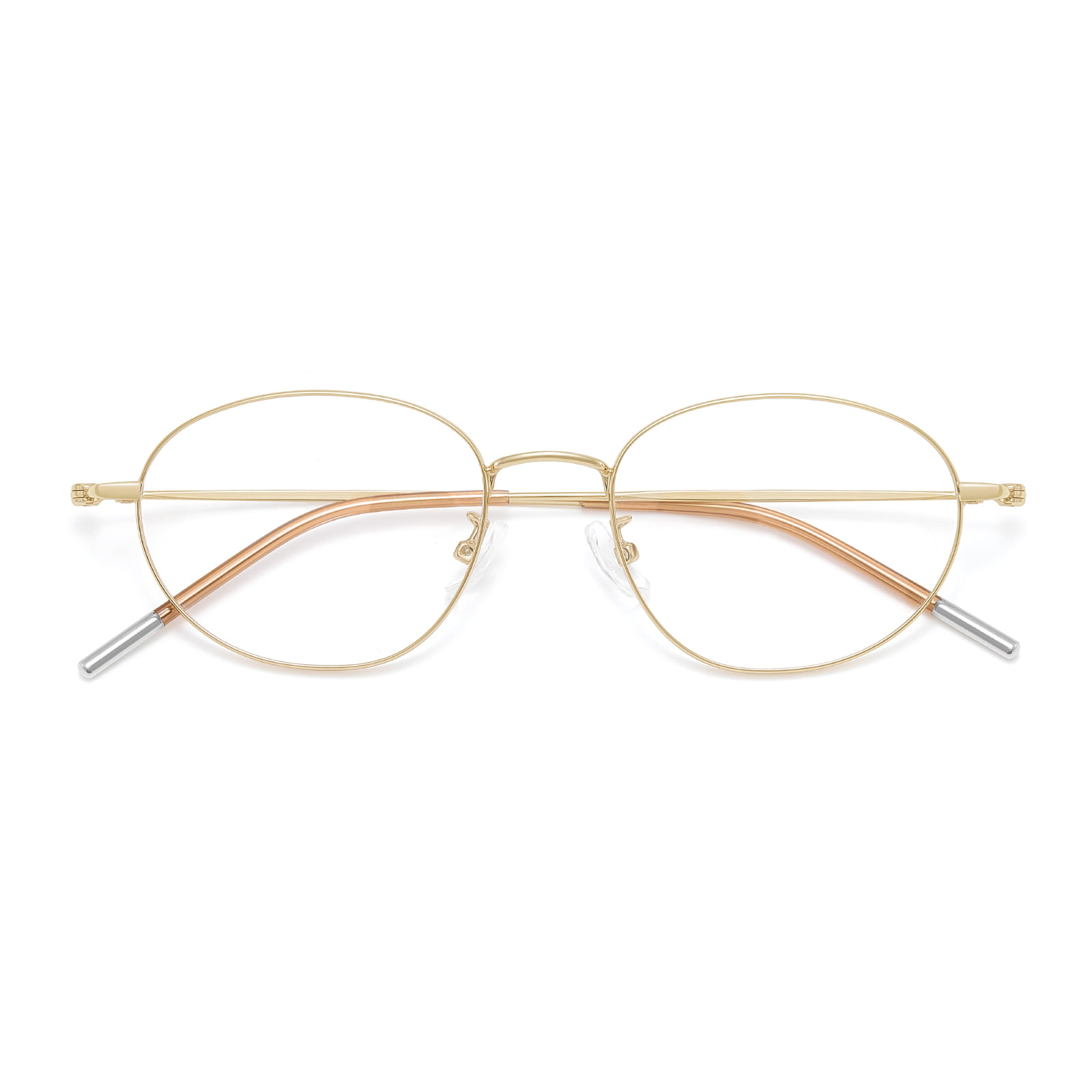 58161 Asymmetriska, smala bågar, hudvänliga legeringsglasögon