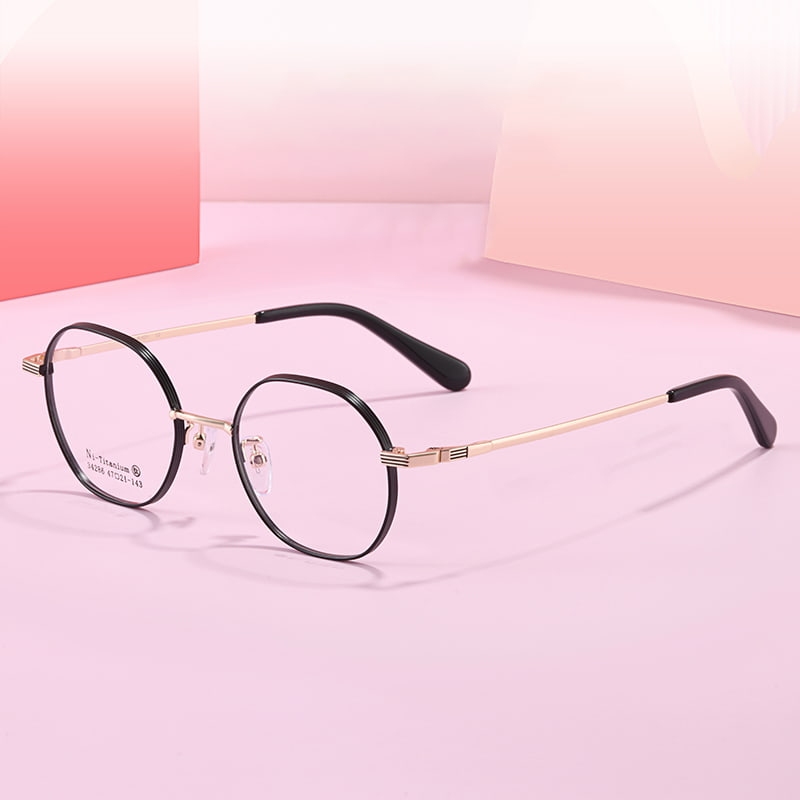 34286 Casual polygonal legeringsglasögon
