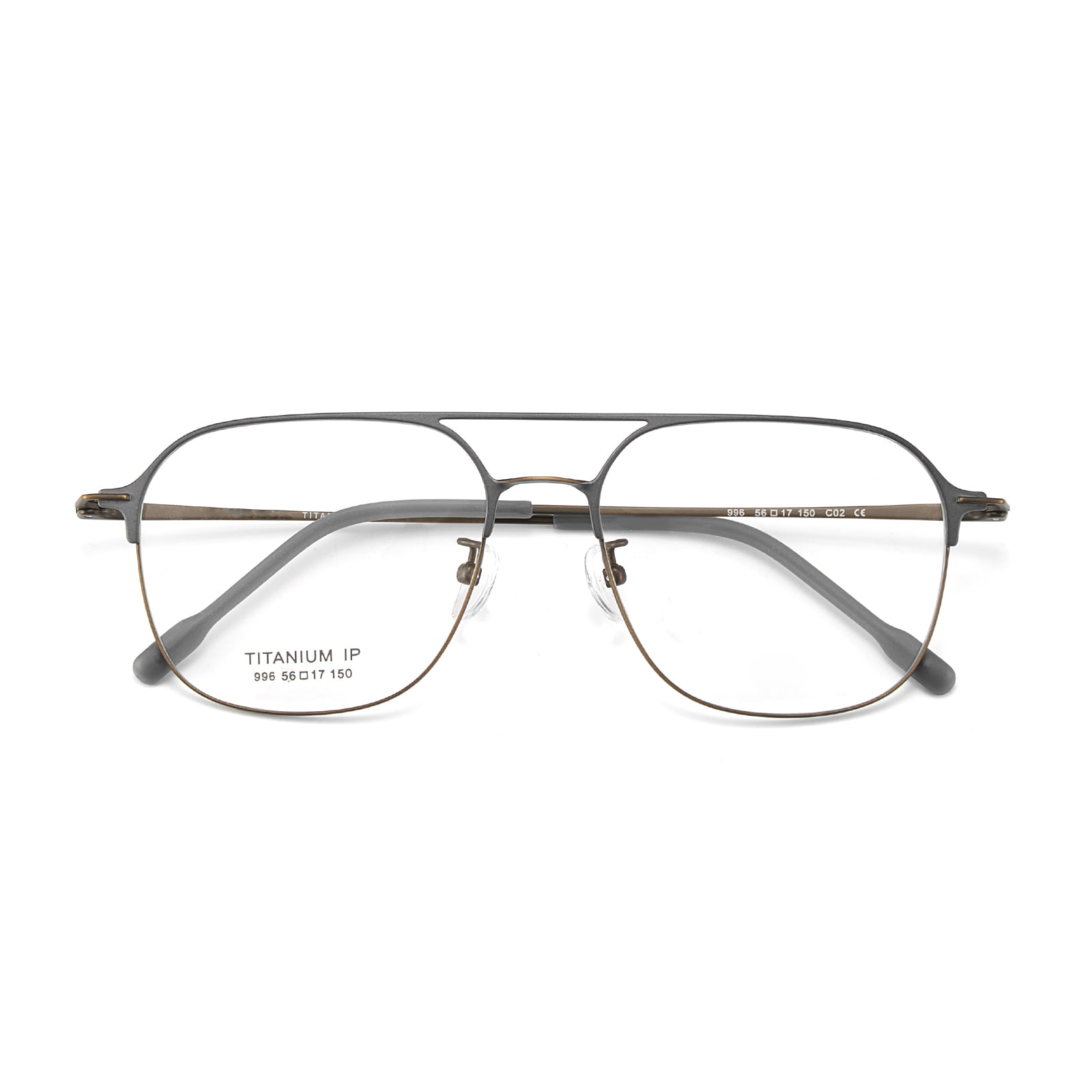 996 Double Beam One-Piece Pure Titanium glasögon