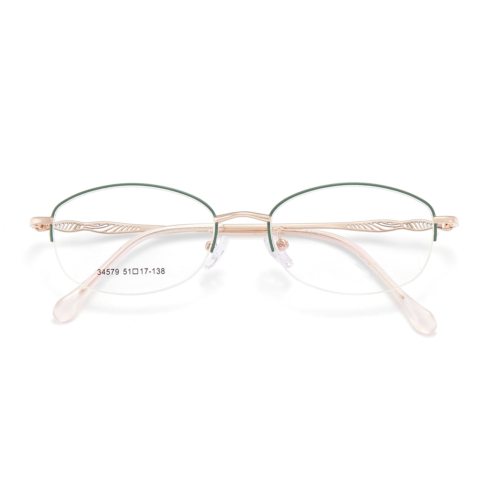 34579 Office Asymmetrisk Hollow Line Alloy Glasögon