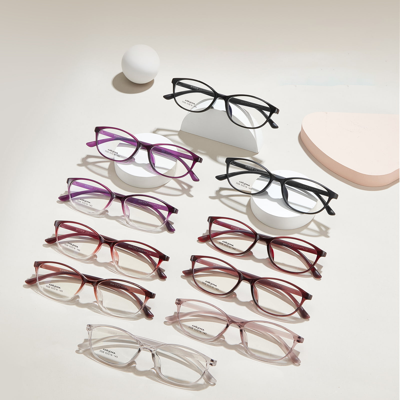 3526 Cat-Eye-båge passar TR90-glasögon