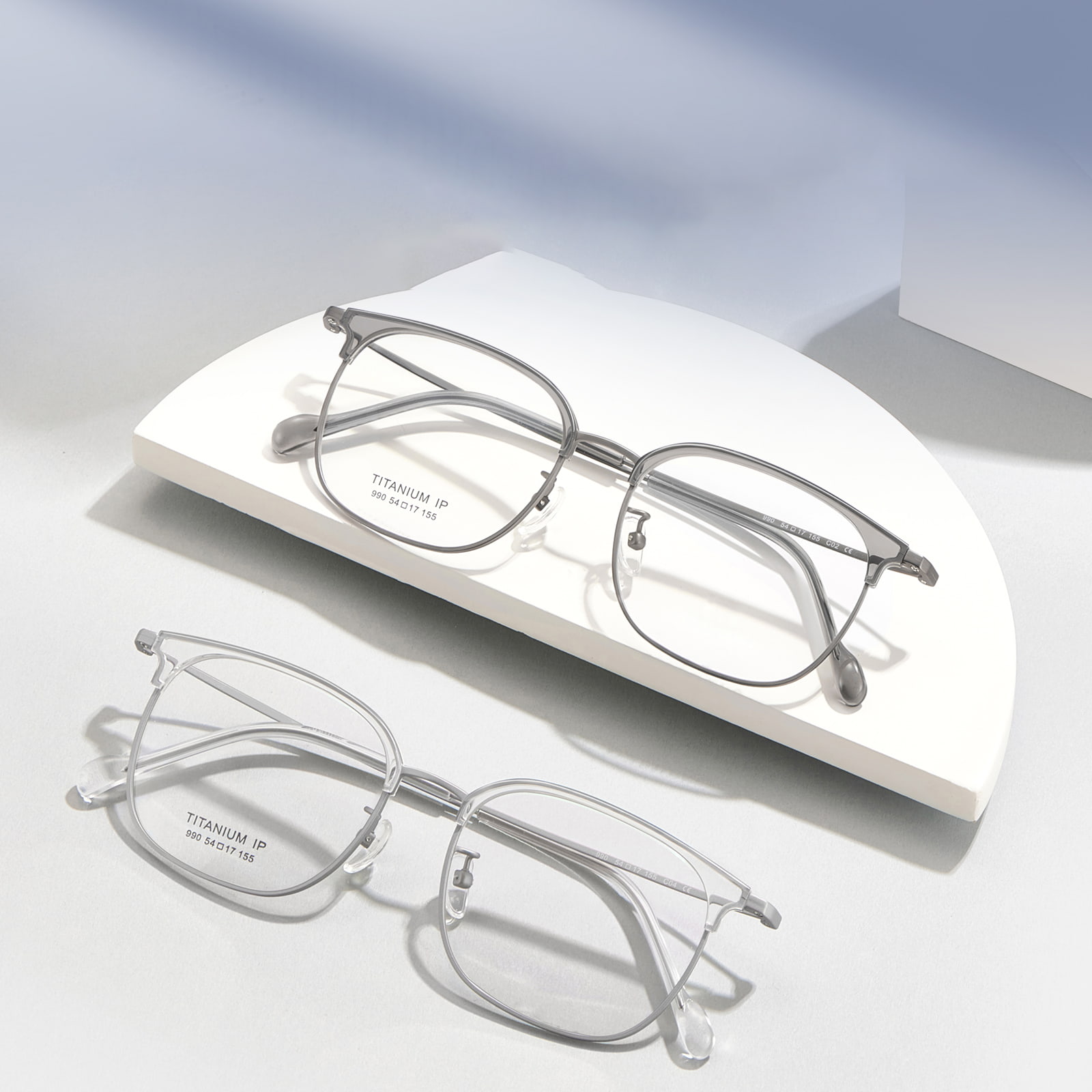 990 Ögonbrynsram Pendling Svettbeständiga Pure Titanium Glasögon