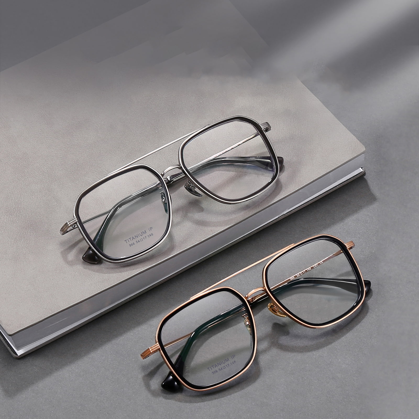 966 Piloter kan bära solglasögon Pure Titanium Glasögon