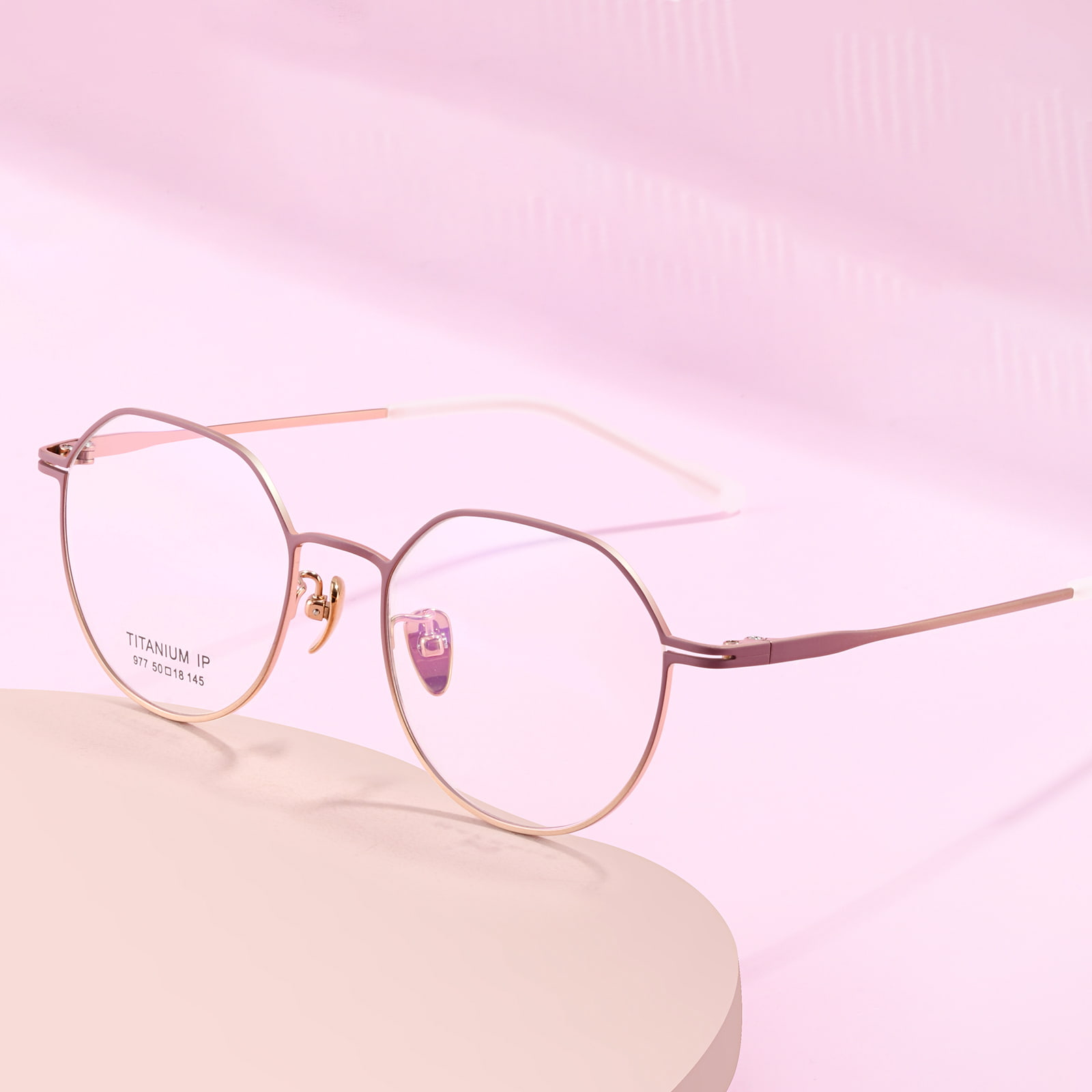 977 Gradient Non-Weld Spot Non-Oxidized Pure Titanium Glasögon