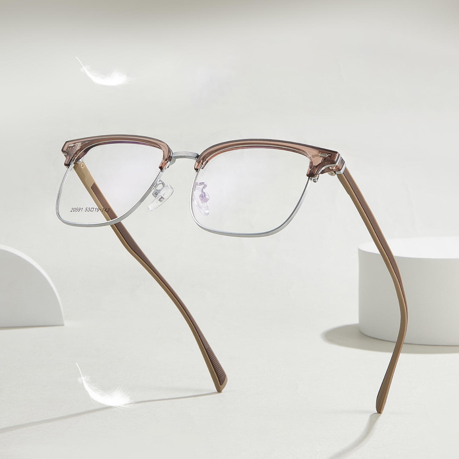 20591 Casual Plast Steel Temple Alloy Glasögon