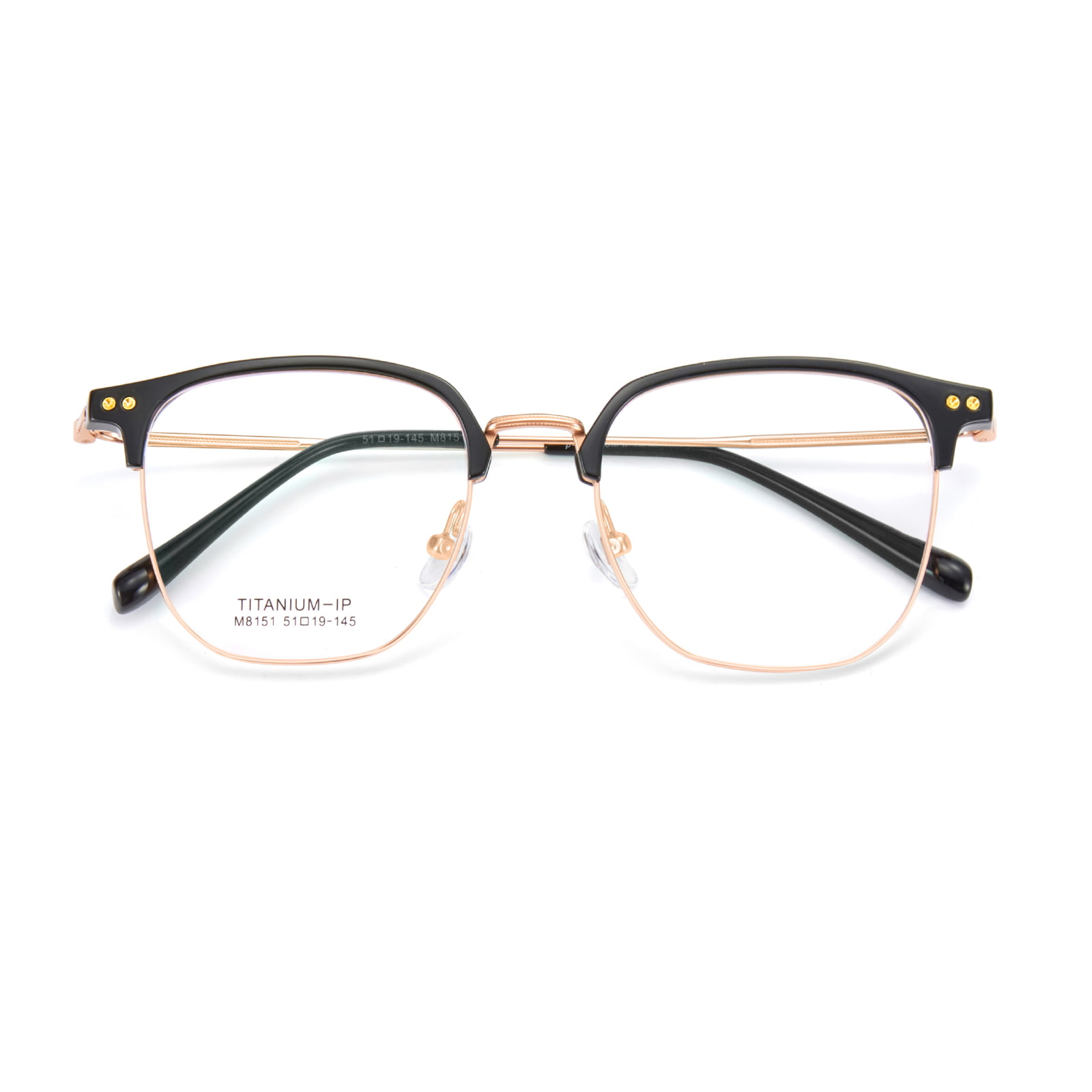 M8151 Square Circle Lättvikts β Titanium glasögon