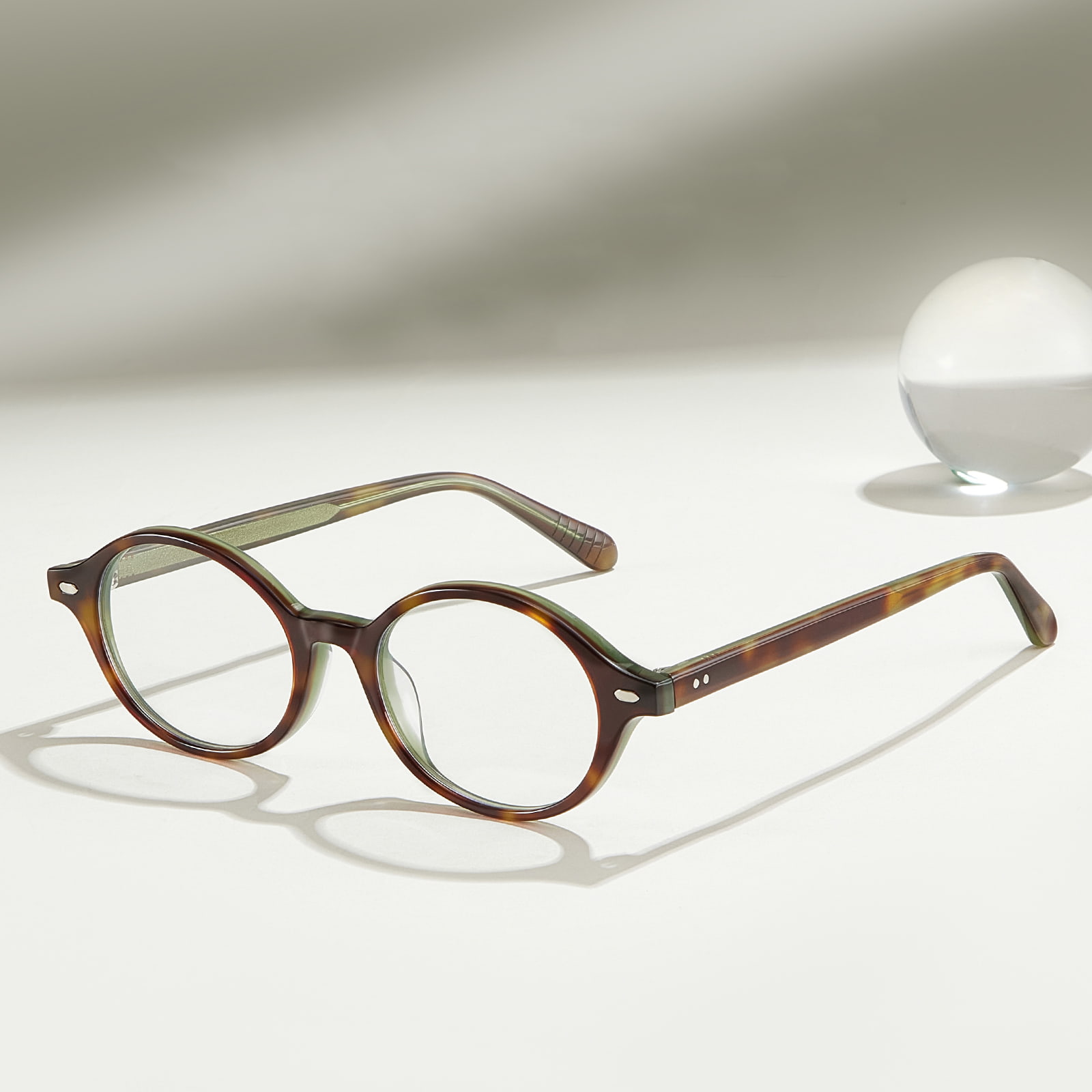 BC8046 ovala enkla hypoallergena acetatglasögon