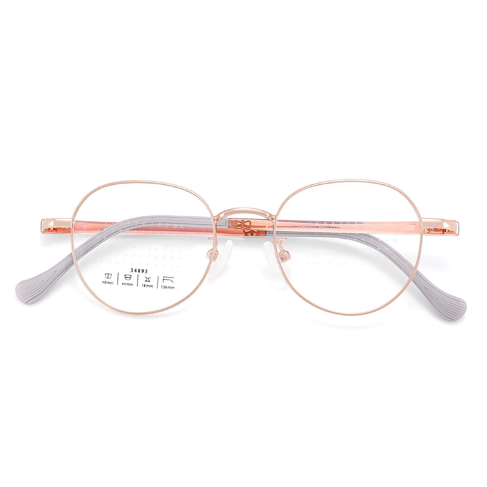 34893 Rund Båge Defocus Prevention Lins Legering glasögon