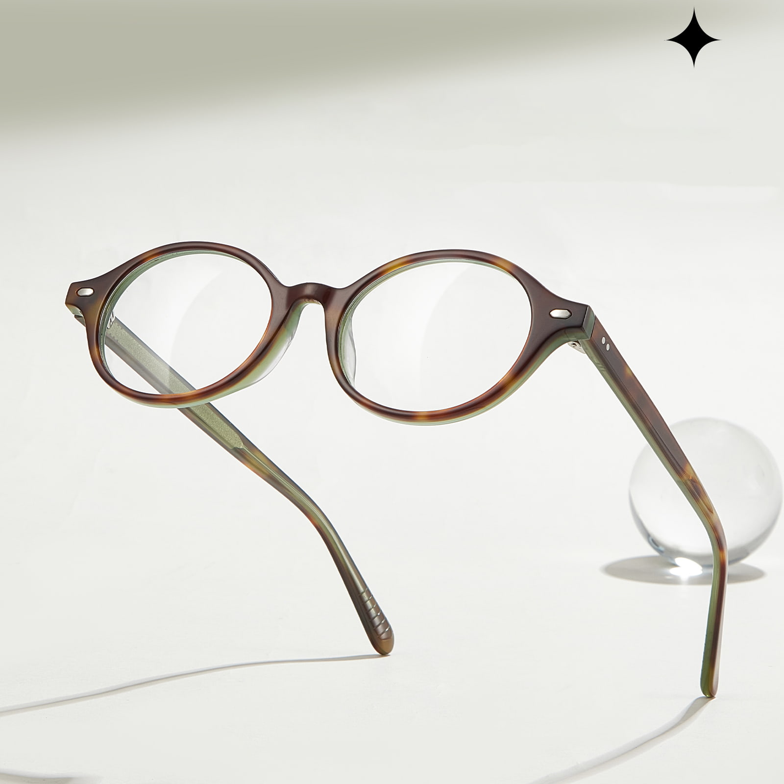 BC8046 ovala enkla hypoallergena acetatglasögon