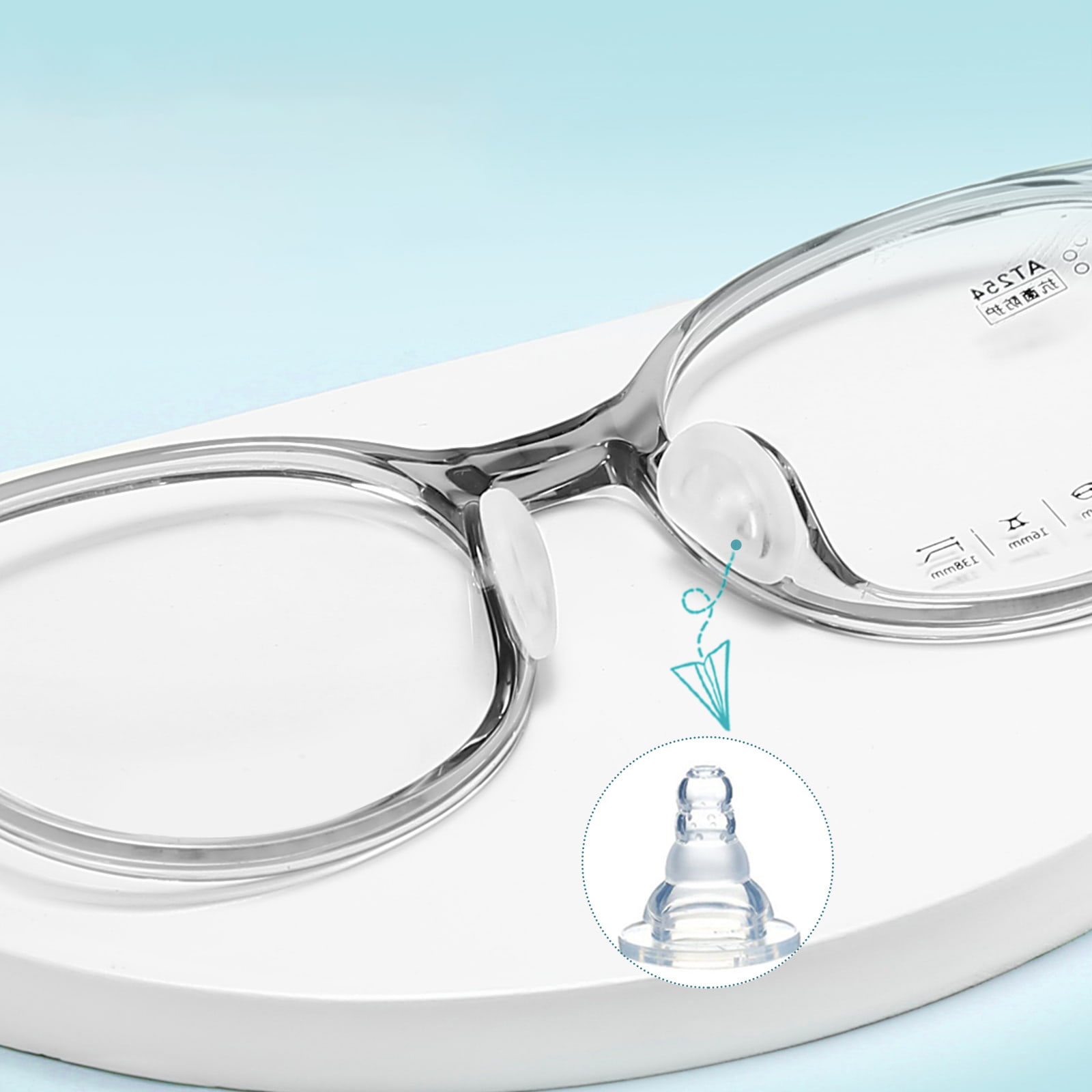 2207 Inbyggt gångjärn Säkerhet TR90 Soft Silikon Nos Pads Glasögon