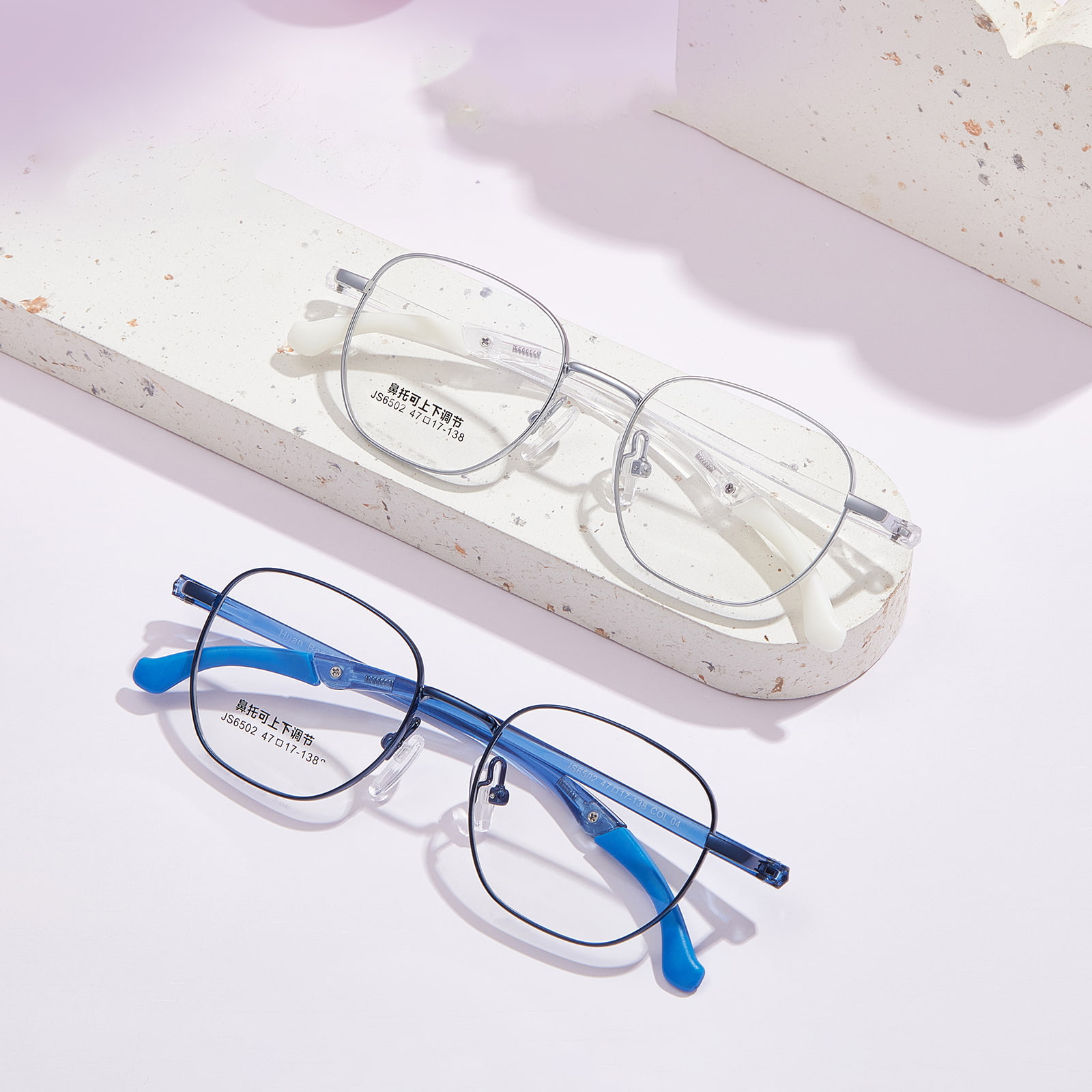 6502 fyrkantig båge, halkfria sportglasögon i legering