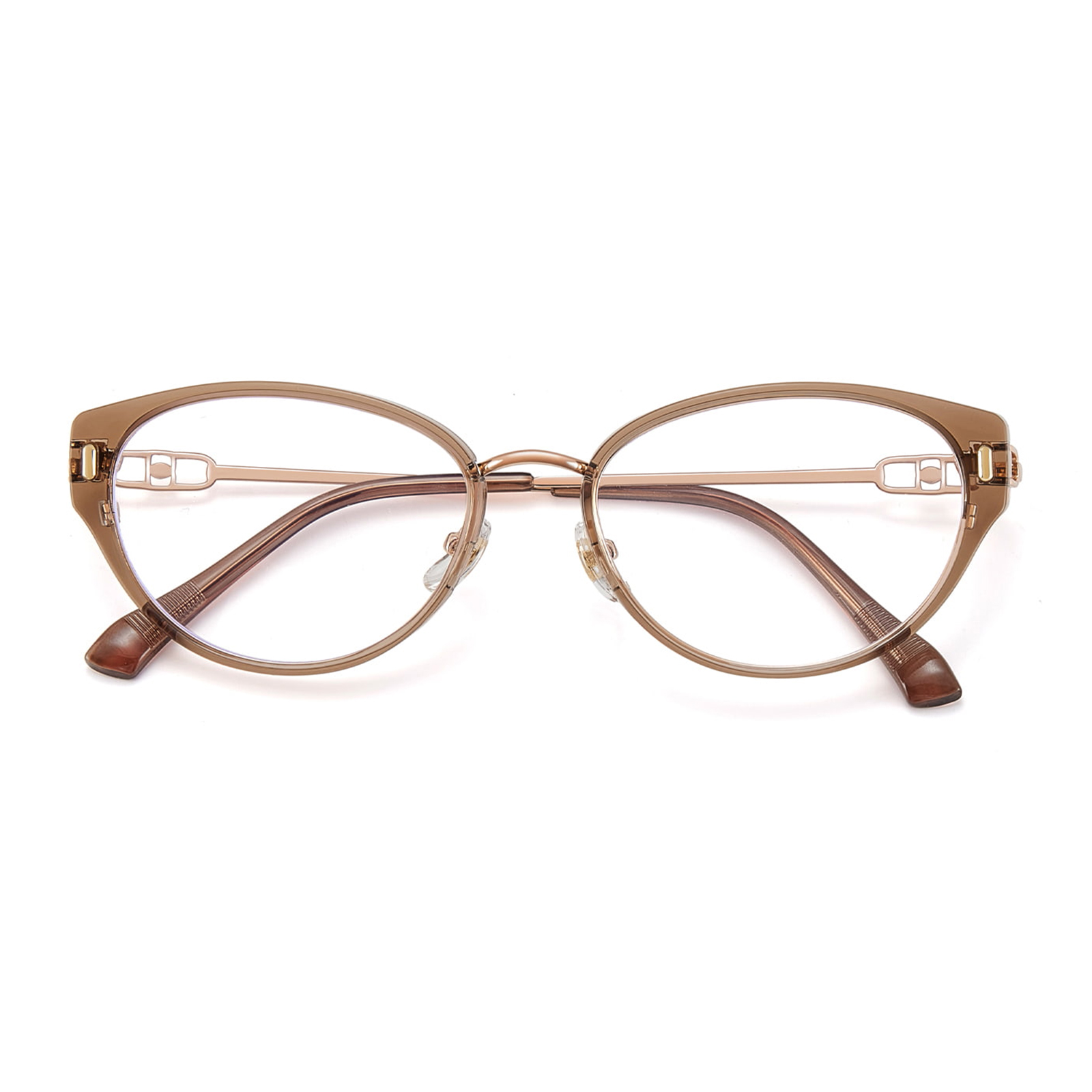 S12008 Cat-Eye Hollow Innerring Anti-Blue Light Glasögon